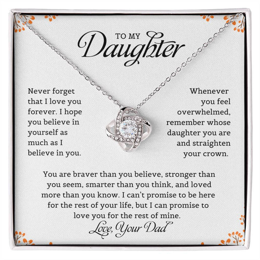 To My Daughter | Love Knot Necklace