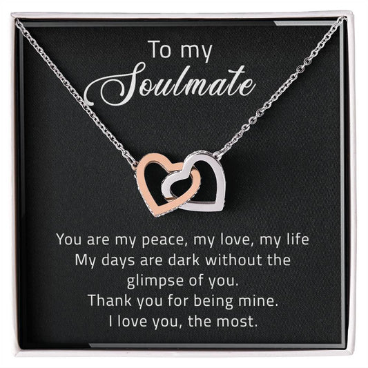 To My Soulmate | Interlocking Hearts necklace